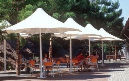 SKYSPAN 'COMMERCIAL CENTRE POST RETRACTABLE' UMBRELLAS | Daydream Leisure Furniture