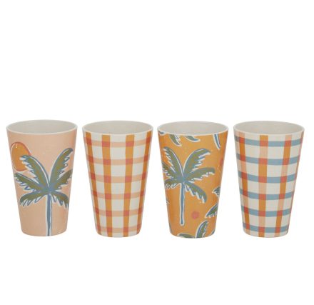 BAMBOO 'SOL' TUMBLERS SET 4 ASSORTED | Daydream Leisure Furniture