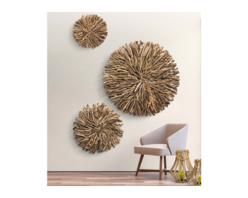 WALL DECOR - DRIFTWOOD ROUND NATURAL (3 Sizes) | Daydream Leisure Furniture