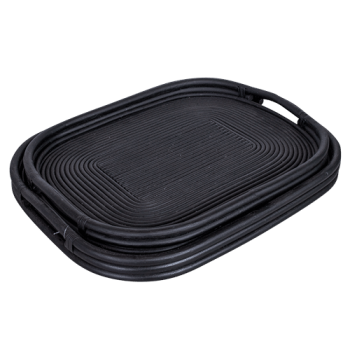 RATTAN TRAY (SET 2) - BLACK | Daydream Leisure Furniture