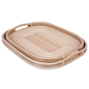 RATTAN TRAY (SET 2) - NATURAL | Daydream Leisure Furniture