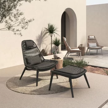 'ARONA' OUTDOOR LOUNGE CHAIR with OTTOMAN | Daydream Leisure Furniture