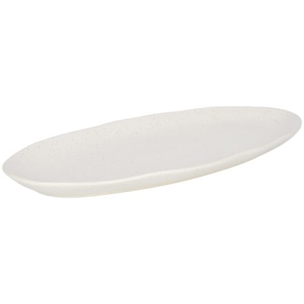 CERAMIC 'SERVING OVAL PLATE' - SPECKLED WHITE | Daydream Leisure Furniture