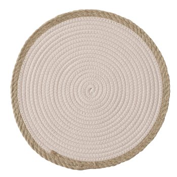 PLACEMATS 'ROUND COTTON/JUTE' 3 COLOURS | Daydream Leisure Furniture