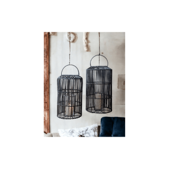 LANTERN METAL/RATTAN 'TOBY' (2 sizes) | Daydream Leisure Furniture