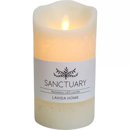 CANDLE FLAMELESS LED IVORY CARVED | Daydream Leisure Furniture