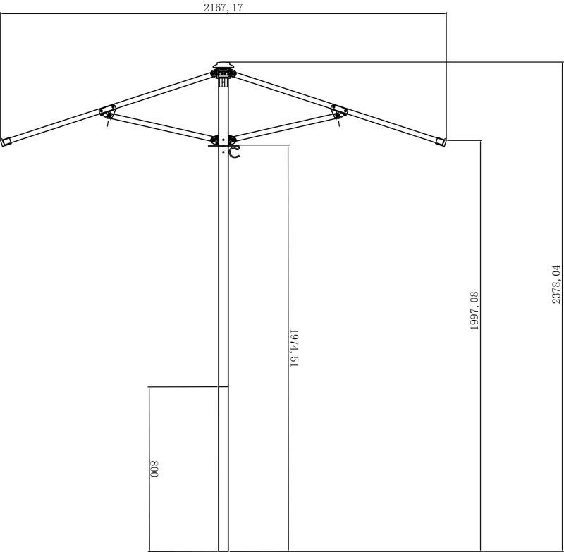 RESORT ROPE UMBRELLA 2.2m SQUARE | Daydream Leisure Furniture