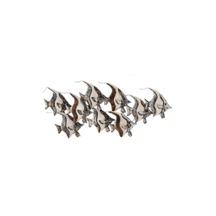 WALL DECOR - CAPIZ ABACA - LONG SCHOOL OF BANNER FISH | Daydream Leisure Furniture